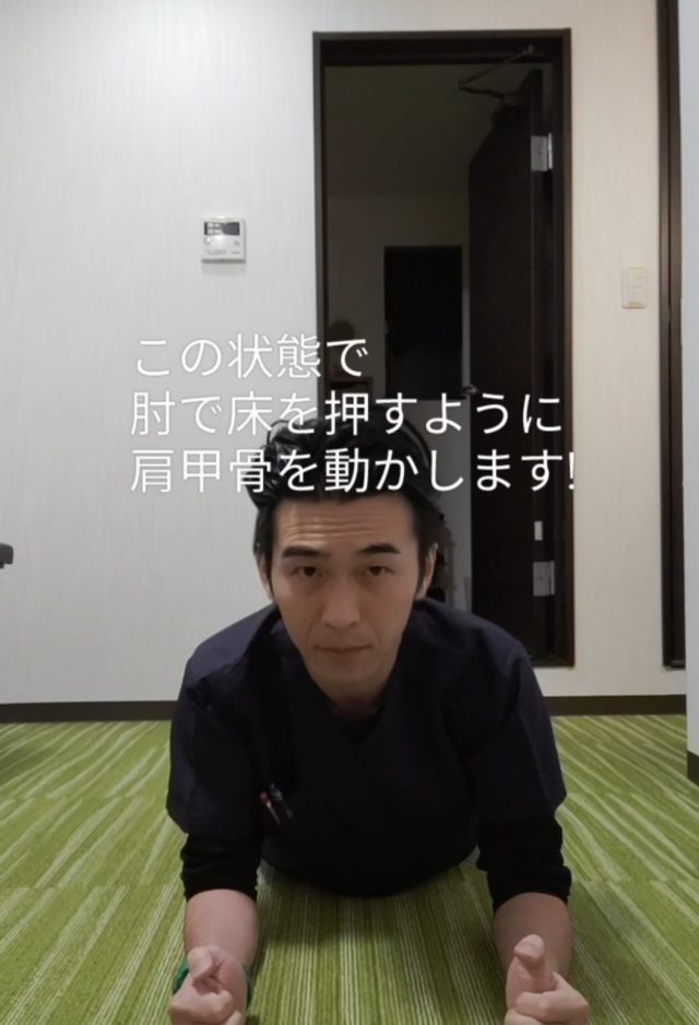 肩甲骨安定エクササイズ②